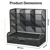Multi-Functional Mesh Desk Organizer for School and Home Office Kings Warehouse 