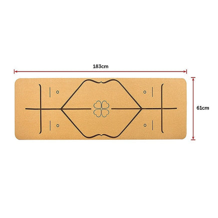 Natural Cork TPE Yoga Mat Sports Eco Friendly Exercise Fitness Gym Pilates Sports & Fitness Kings Warehouse