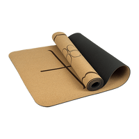 Natural Cork TPE Yoga Mat Sports Eco Friendly Exercise Fitness Gym Pilates Sports & Fitness Kings Warehouse