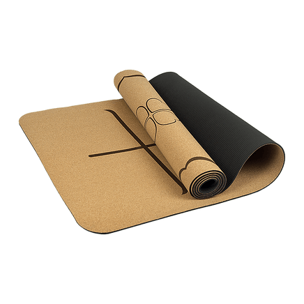 Natural Cork TPE Yoga Mat Sports Eco Friendly Exercise Fitness Gym Pilates Sports & Fitness Kings Warehouse