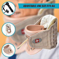 Neck Traction Air Decompression Support Brace Cervical Collar Hand Pump Health & Beauty Kings Warehouse