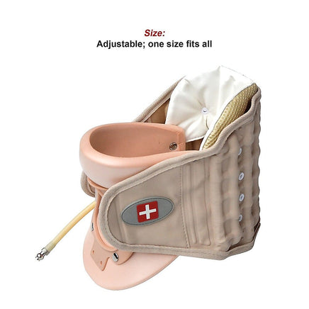 Neck Traction Air Decompression Support Brace Cervical Collar Hand Pump Health & Beauty Kings Warehouse
