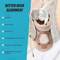 Neck Traction Air Decompression Support Brace Cervical Collar Hand Pump Health & Beauty Kings Warehouse