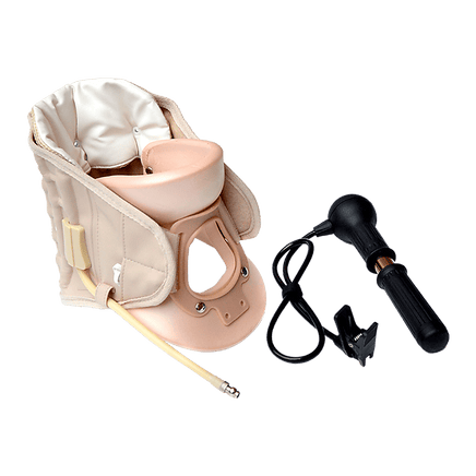 Neck Traction Air Decompression Support Brace Cervical Collar Hand Pump Health & Beauty Kings Warehouse