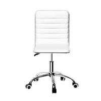 Office Chair Conference Chairs PU Leather Low Back White Furniture Kings Warehouse