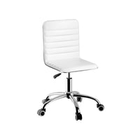 Office Chair Conference Chairs PU Leather Low Back White Furniture Kings Warehouse