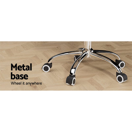 Office Chair Conference Chairs PU Leather Low Back White Furniture Kings Warehouse