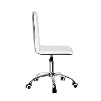 Office Chair Conference Chairs PU Leather Low Back White Furniture Kings Warehouse
