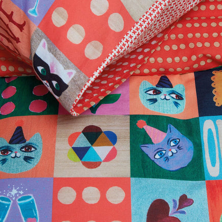 Oilily Party Blocks Cotton Quilt Cover Set Single Home & Garden Kings Warehouse