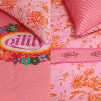 Oilily Prom Flowers Pink Cotton Quilt Cover Set Single Home & Garden Kings Warehouse