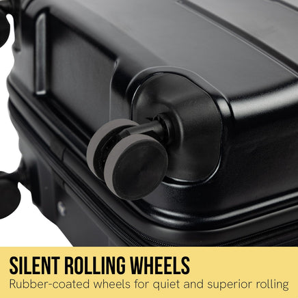 Olympus Artemis 24in Hard Shell Suitcase ABS+PC Jet Black Kings Warehouse