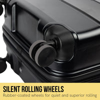 Olympus Artemis 28in Hard Shell Suitcase ABS+PC Jet Black Kings Warehouse