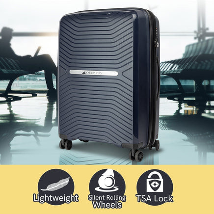 Olympus Astra 20in Lightweight Hard Shell Suitcase - Aegean Blue Kings Warehouse