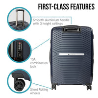 Olympus Astra 20in Lightweight Hard Shell Suitcase - Aegean Blue Kings Warehouse