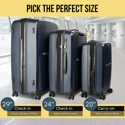 Olympus Astra 20in Lightweight Hard Shell Suitcase - Aegean Blue Kings Warehouse