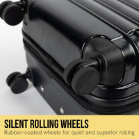 Olympus Noctis 3PC Luggage Set Hard Shell ABS+PC - Stygian Black Kings Warehouse