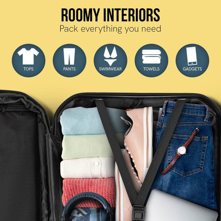 Olympus Noctis Suitcase 20in Hard Shell ABS+PC - Stygian Black Kings Warehouse