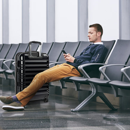 Olympus Noctis Suitcase 24in Hard Shell ABS+PC - Stygian Black Kings Warehouse