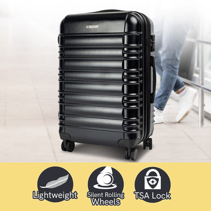 Olympus Noctis Suitcase 28in Hard Shell ABS+PC - Stygian Black Kings Warehouse