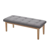 Ottoman Bench 120cm Foot Stool Linen Grey Furniture Kings Warehouse