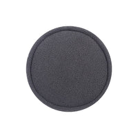 Ottoman Foot Stool Round Teddy Fabric Charcoal Furniture Kings Warehouse