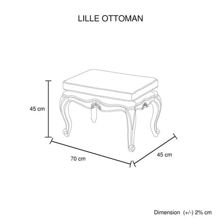 Ottoman Linen Fabric Beige Oak Wood White Washed Finish Furniture Kings Warehouse