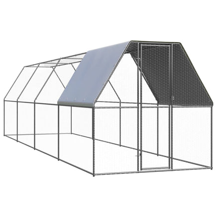 Outdoor Chicken Cage 2x2x2 m Galvanised Steel Kings Warehouse