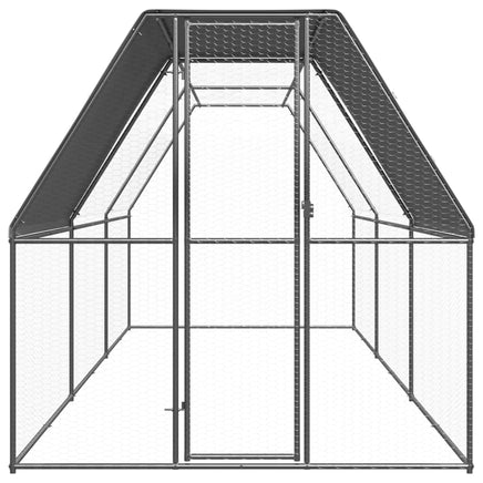 Outdoor Chicken Cage 2x2x2 m Galvanised Steel Kings Warehouse