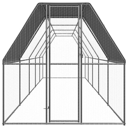 Outdoor Chicken Cage 2x2x2 m Galvanised Steel Kings Warehouse
