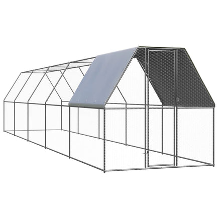 Outdoor Chicken Cage 2x2x2 m Galvanised Steel Kings Warehouse