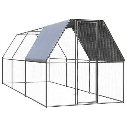 Outdoor Chicken Cage 2x2x2 m Galvanised Steel Kings Warehouse