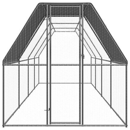 Outdoor Chicken Cage 2x2x2 m Galvanised Steel Kings Warehouse