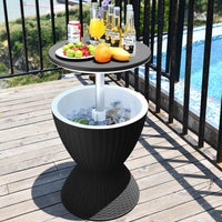 Outdoor Cool Bar Ice Cooler Table Black Kings Warehouse 