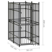 Outdoor Dog Kennel Steel 1.84 m² Kings Warehouse