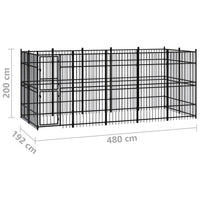 Outdoor Dog Kennel Steel 9.22 m² Kings Warehouse