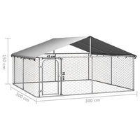 Outdoor Dog Kennel with Roof 300x300x150 cm BestSellers Kings Warehouse