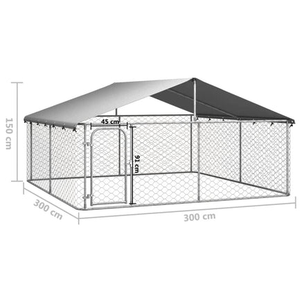 Outdoor Dog Kennel with Roof 300x300x150 cm BestSellers Kings Warehouse
