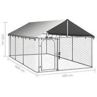 Outdoor Dog Kennel with Roof 400x200x150 cm BestSellers Kings Warehouse