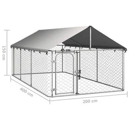 Outdoor Dog Kennel with Roof 400x200x150 cm BestSellers Kings Warehouse