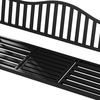 Outdoor Garden Bench Seat Loveseat Steel Foldable Table Patio Furniture Black Kings Warehouse