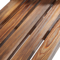 Outdoor Garden Bench Wooden 2 Seater Wagon Chair Patio Furniture Brown Furniture Kings Warehouse