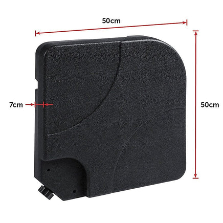 Outdoor Patio 4-Piece Cantilever Offset 3M Umbrella Base Stand Weight Water Sand Home & Garden Kings Warehouse