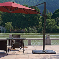 Outdoor Patio 4-Piece Cantilever Offset 3M Umbrella Base Stand Weight Water Sand Home & Garden Kings Warehouse