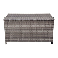 Outdoor PE Wicker Storage Box Garden 320L-Grey Furniture Kings Warehouse