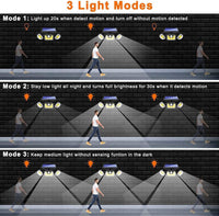 Outdoor Solar Lights with 3 Adjustable Head for Porch Garden Patio Kings Warehouse