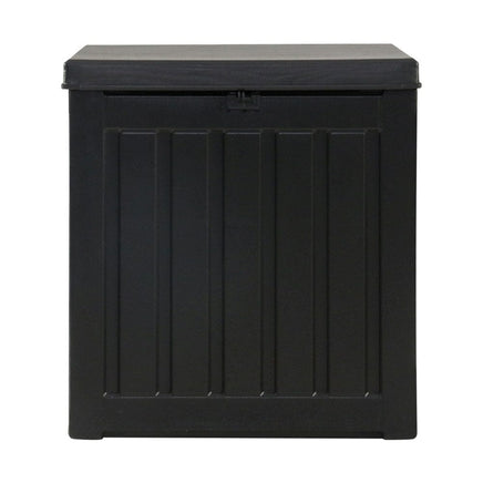 Outdoor Storage Box 80L Container Lockable Garden Toy Tool Shed Black Furniture Kings Warehouse