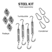 Outdoor Sun Shade Sail Canopy Grey Rectangle 3 x 4M Kings Warehouse