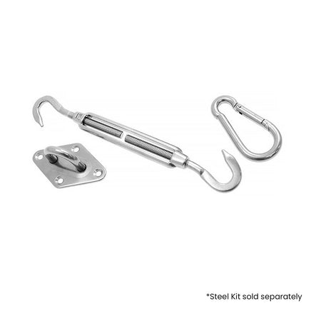 Outdoor Sun Shade Sail Canopy Grey Square 3 x 3M Kings Warehouse