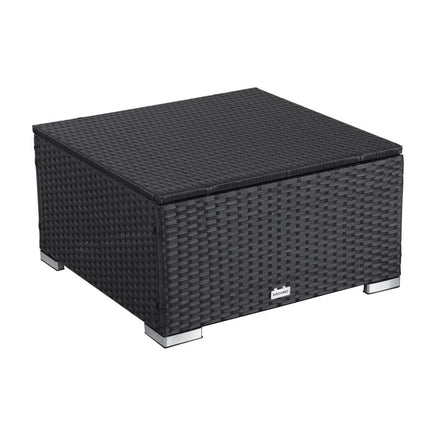 Outdoor wicker ottoman in Black Kings Warehouse