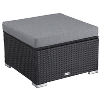 Outdoor wicker ottoman in Black Kings Warehouse
